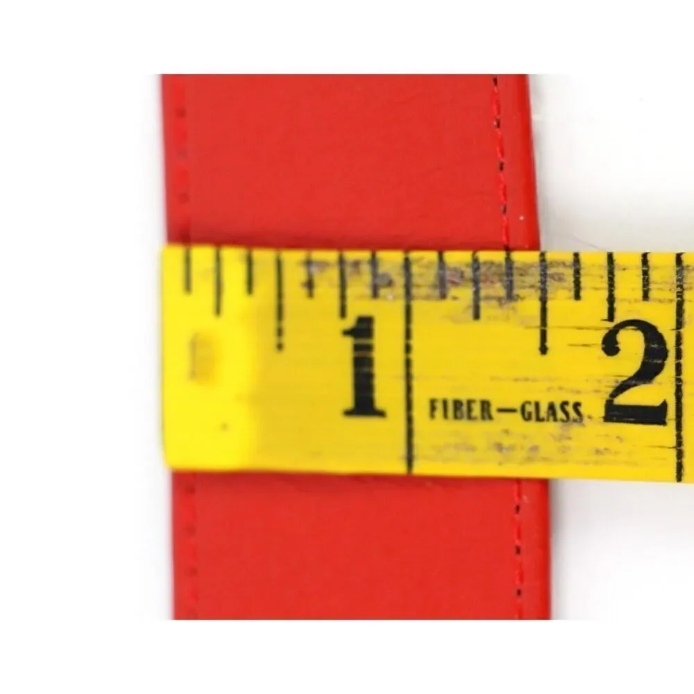 VTG ST. JOHN RED GENUINE LEATHER 1.5